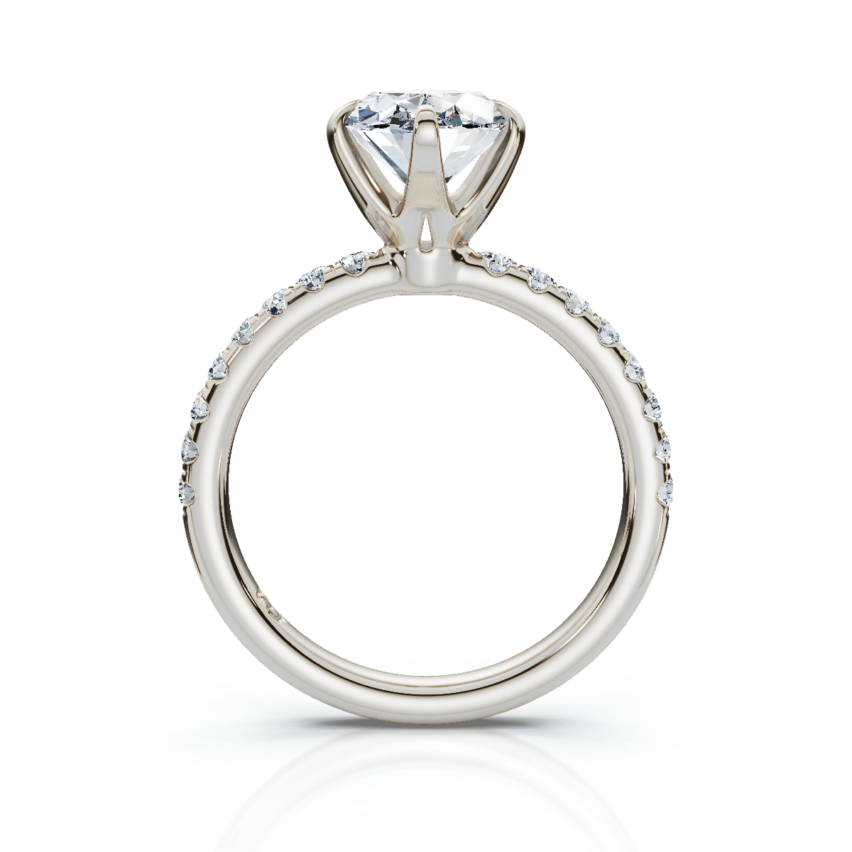 18K/Platinum Oval Cut Accented