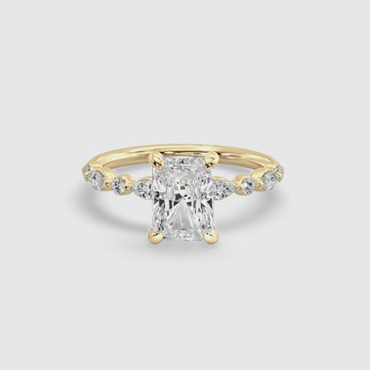 2 Carat Radiant Cut with Marquise & Round Accents