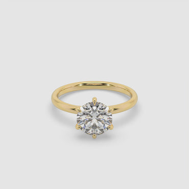 2.00 Carat Round Brilliant Cut Diamond Solitaire in White, Yellow or Rose Gold