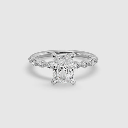 2 Carat Radiant Cut with Marquise & Round Accents