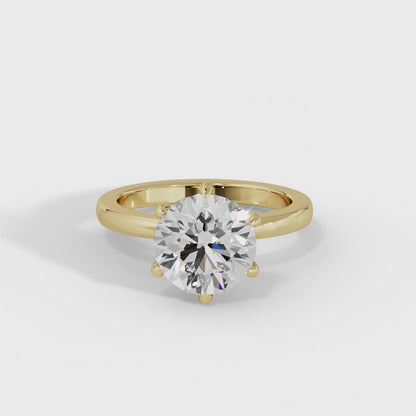 BLACK FRIDAY SPECIAL: 3.15 Carat Round Cut Diamond & Luxury 6 Claw Engagement Ring