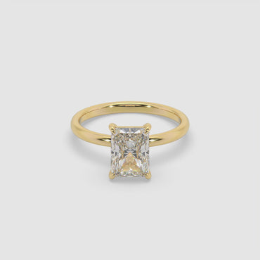 2.00 Carat Radiant Cut Diamond Solitaire in 14K White, Yellow or Rose Gold
