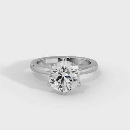 BLACK FRIDAY SPECIAL: 3.15 Carat Round Cut Diamond & Luxury 6 Claw Engagement Ring
