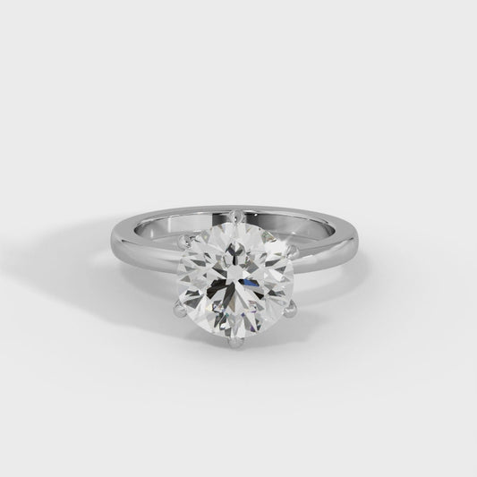BLACK FRIDAY SPECIAL: 3.15 Carat Round Cut Diamond & Luxury 6 Claw Engagement Ring