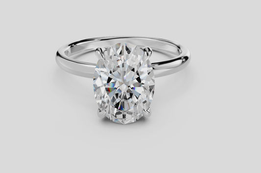 2.00 Carat Oval Cut LG Diamond Solitaire in White, Yellow or Rose Gold