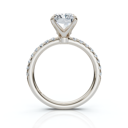 18K/Platinum Radiant Cut Accented