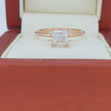 GIA 1.00 Carat Princess Cut Diamond Engagement Ring - $18K Value!