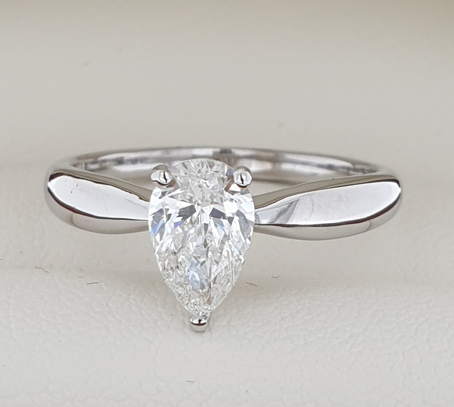 1.00 Carat Pear Cut Diamond Engagement Ring | Hogan Diamonds