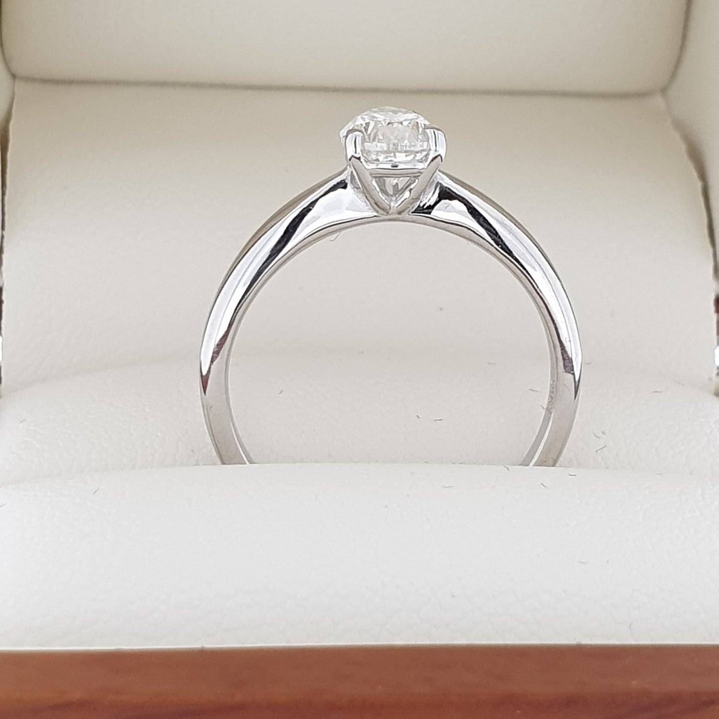 1.00 Carat Pear Cut Diamond Engagement Ring - Front | Hogan Diamonds