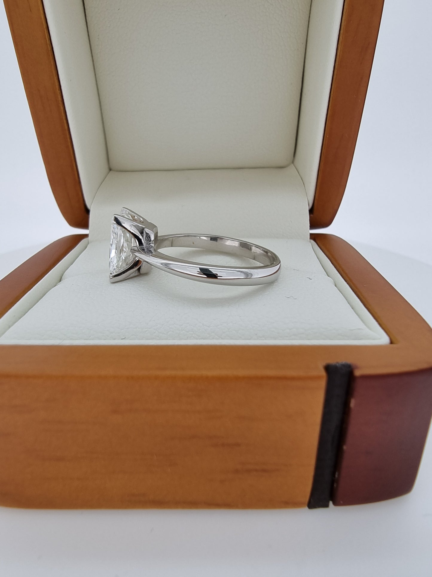 BIG 2.01 Carat Radiant Cut Diamond Engagement Ring in White Gold!