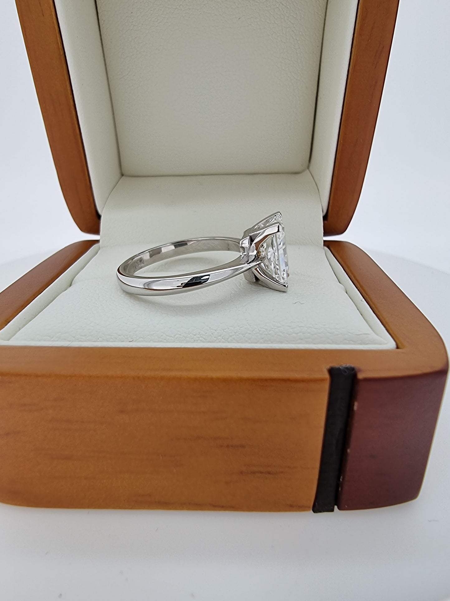 BIG 2.01 Carat Radiant Cut Diamond Engagement Ring in White Gold!