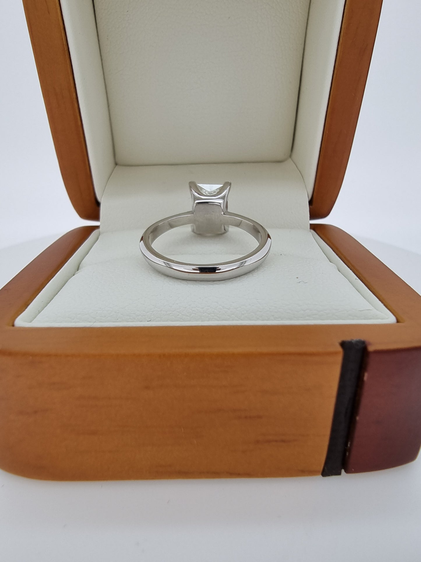 BIG 2.01 Carat Radiant Cut Diamond Engagement Ring in White Gold!