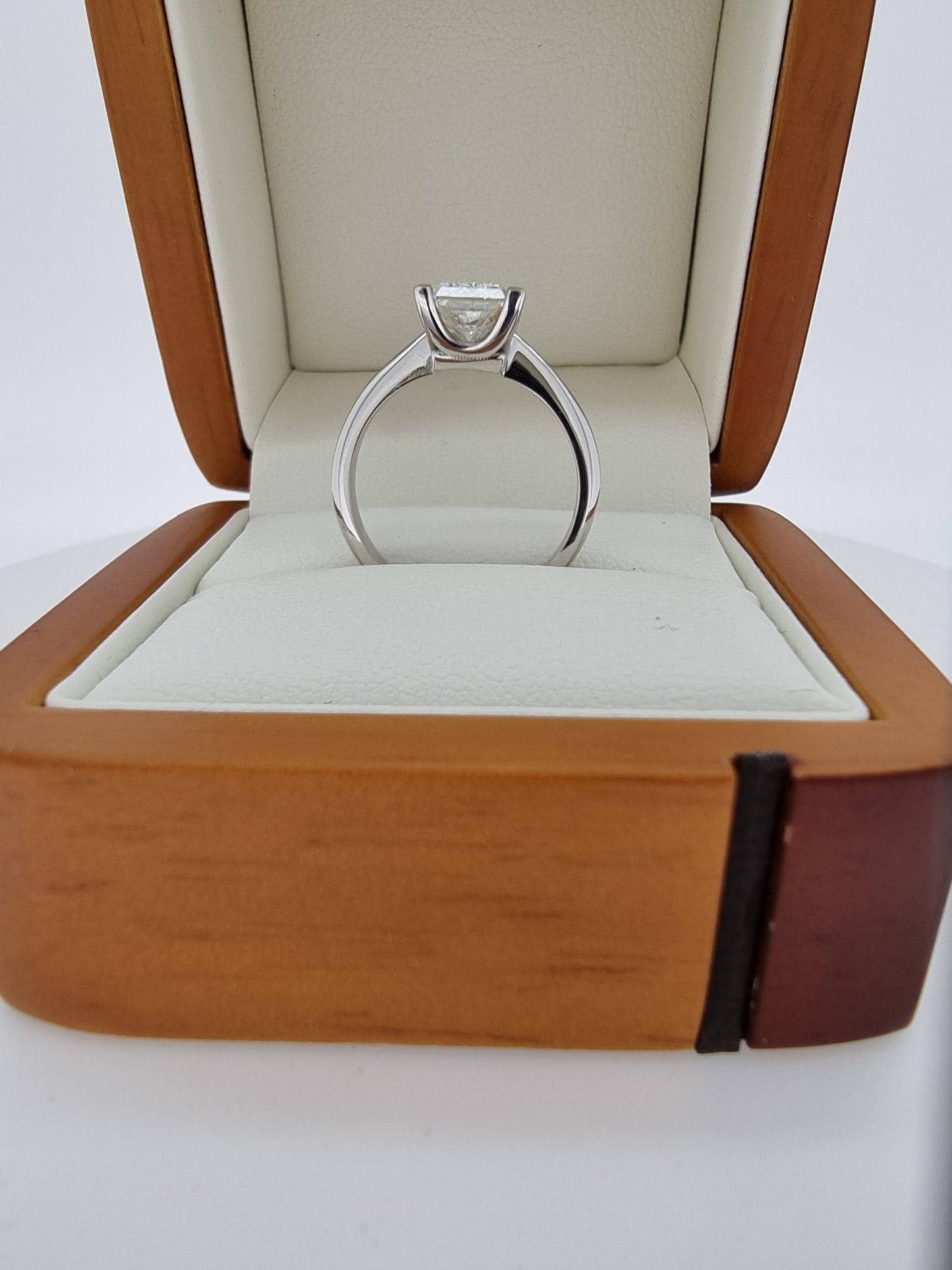 BIG 2.01 Carat Radiant Cut Diamond Engagement Ring in White Gold!