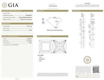 GIA 1.00 Carat Princess Cut Diamond Engagement Ring - $18K Value!