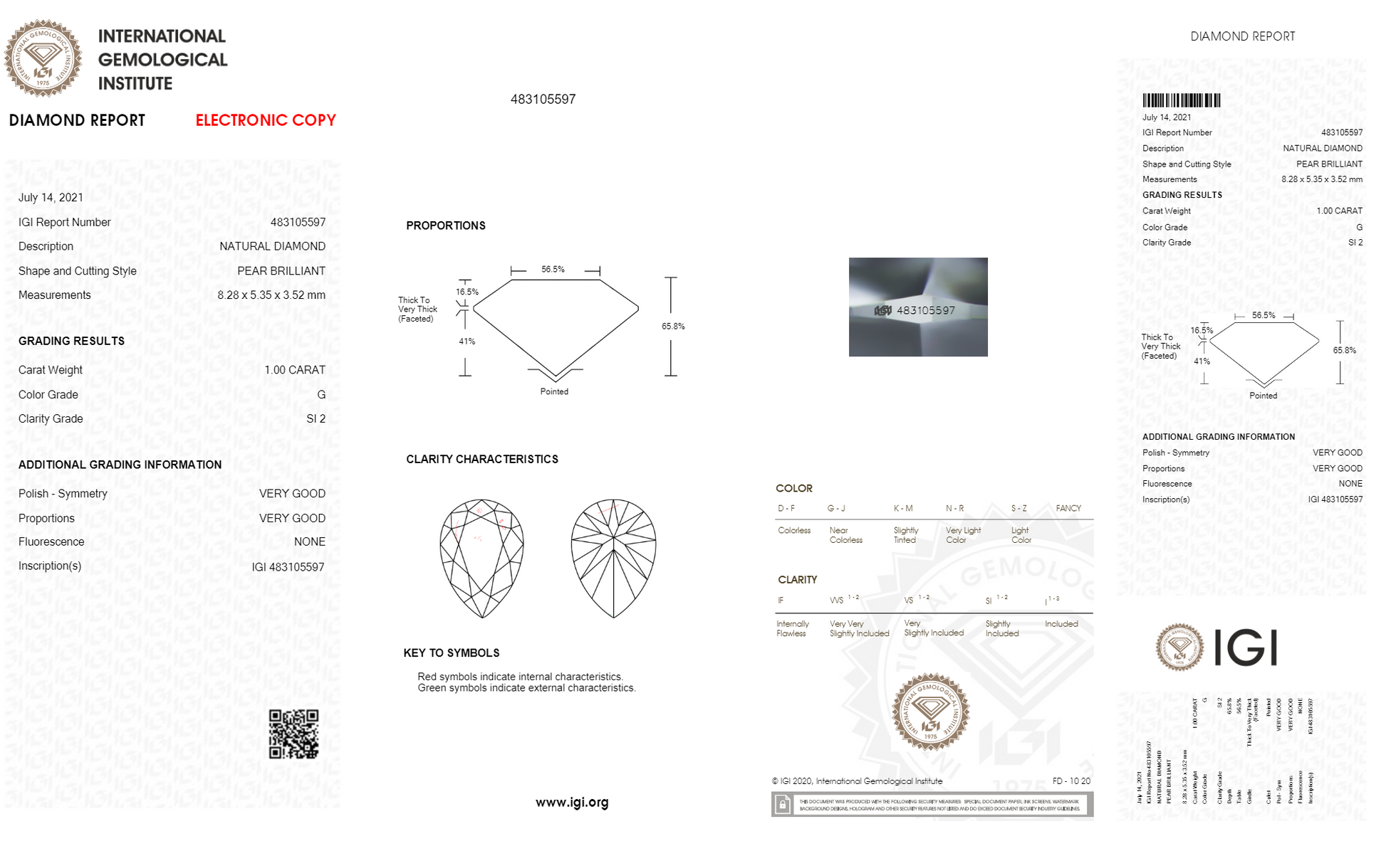1.00 Carat Pear Cut Diamond Engagement Ring - IGI Certificate | Hogan Diamonds