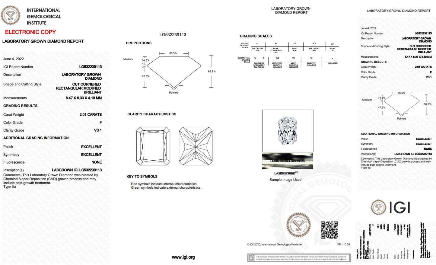BIG 2.01 Carat Radiant Cut Diamond Engagement Ring in White Gold!